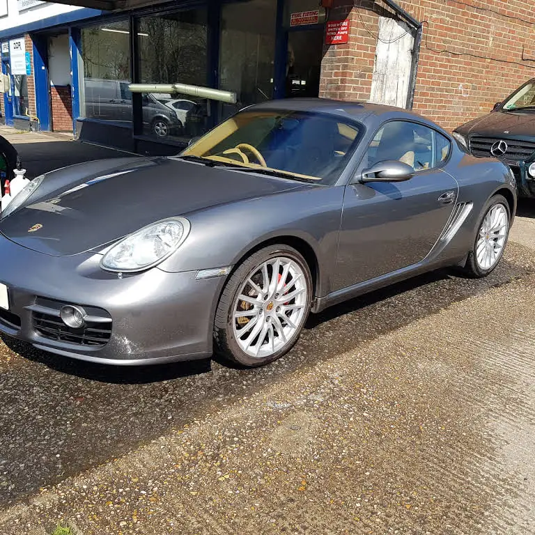Grey Porsche Cayman