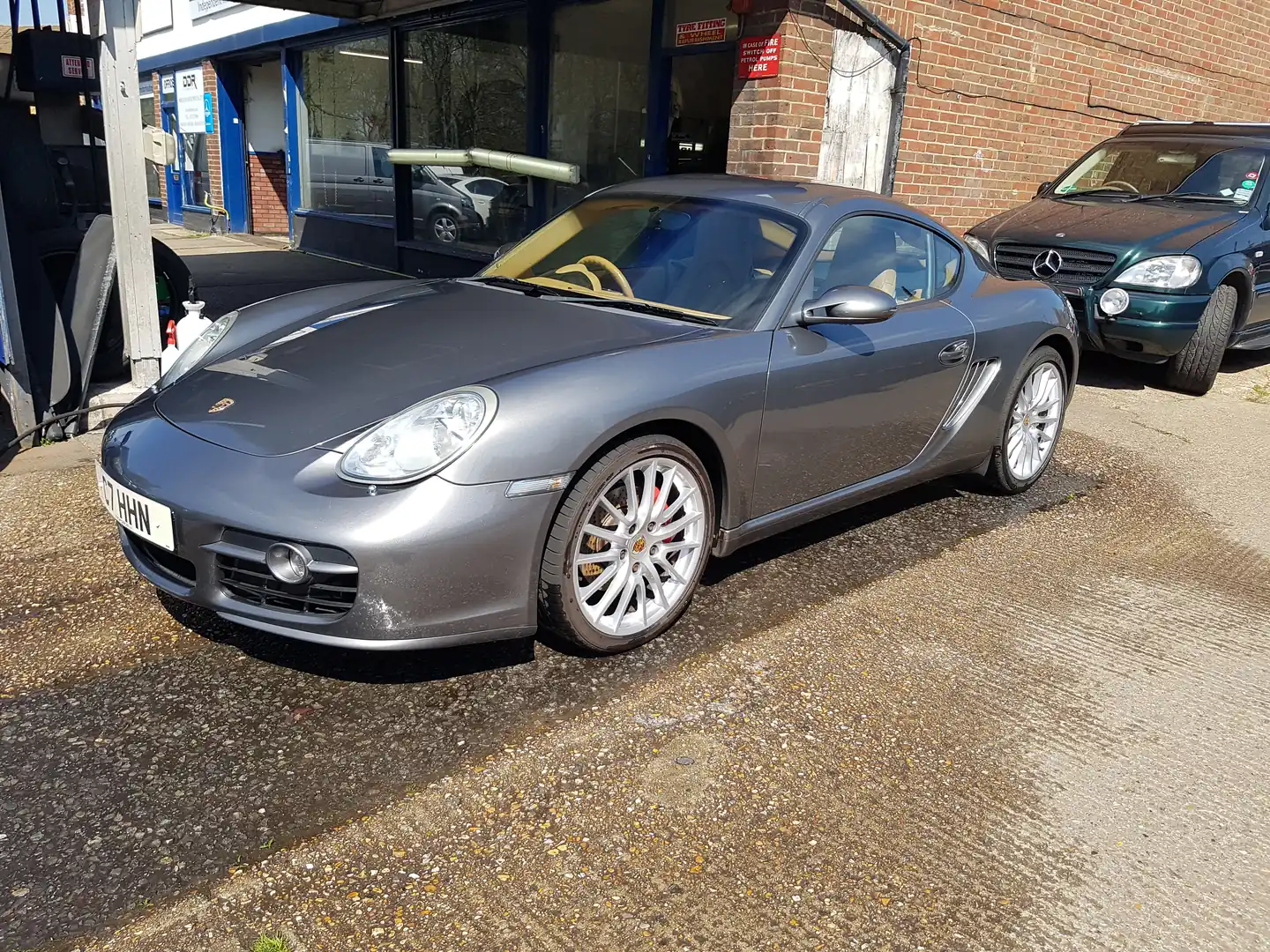 Grey Porsche Cayman