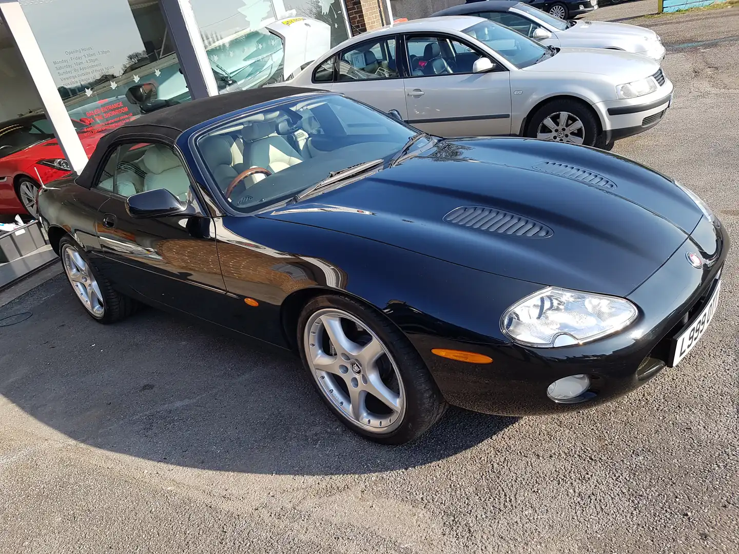 Black Jaguar XKR convertible
