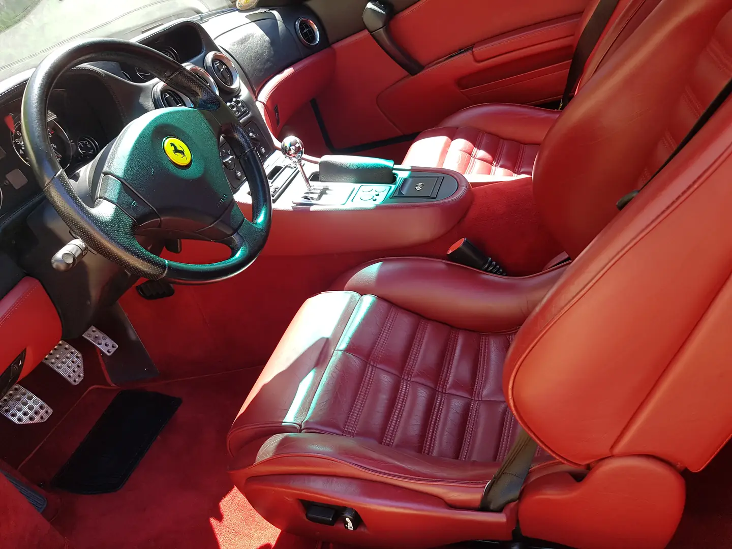 Ferrari red leather interior